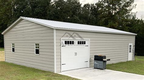 24x35 Regular Roof Metal Garage Strong Durable Garages With Endless