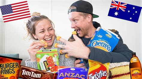American Tries Australian Snacks For The First Time Youtube