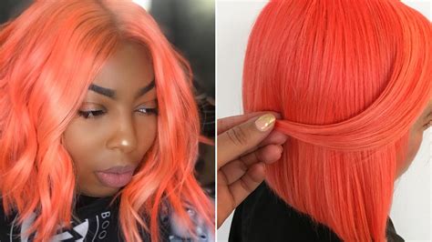 Neon Peach Hair Is Instagrams Biggest Summer Hair Color Trend Allure