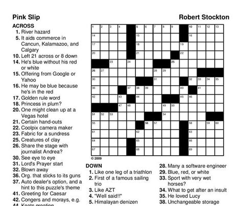 Free Printable Crossword Puzzles Medium Difficulty Usa Today