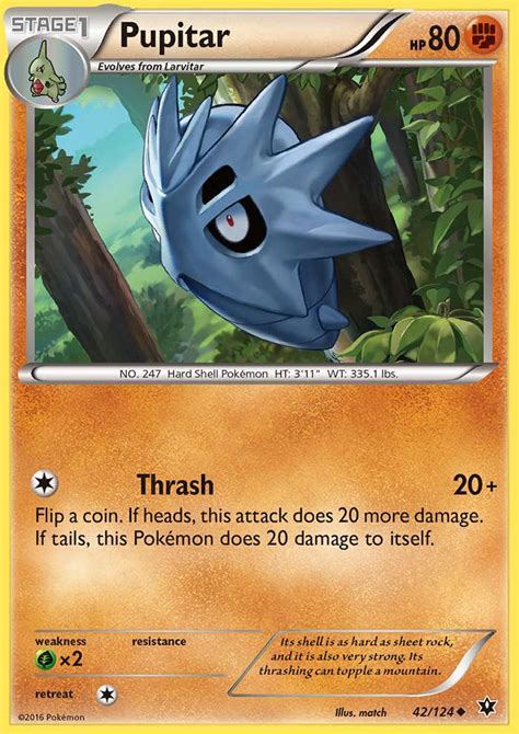 Color:r weakness:l fire pokemon with lightning weakness. Pupitar Fates Collide Card Price How much it's worth? | PKMN Collectors