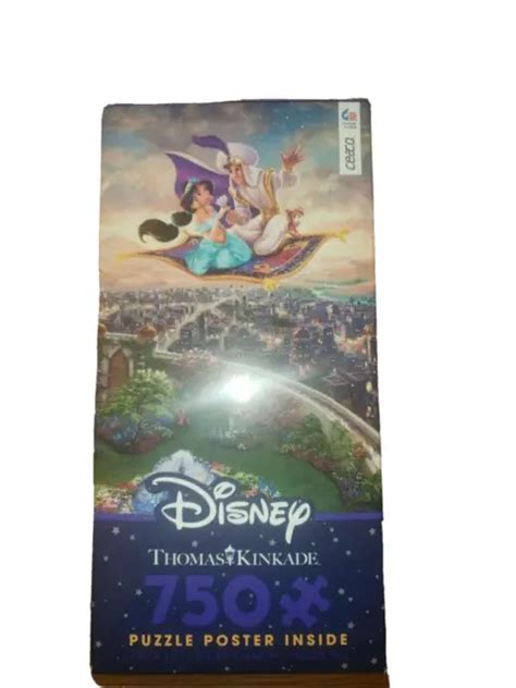 Ceaco Thomas Kinkade Jigsaw Puzzle Disney Aladdin Jasmine 750 Pieces