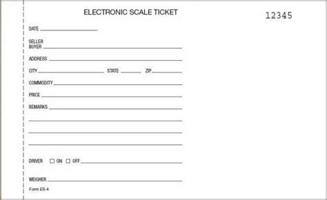 Scale Ticket Es 4 Carbon 5 12 X 9