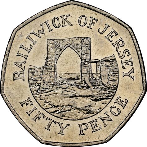 50 Pence Elizabeth Ii 4th Portrait Jersey Numista