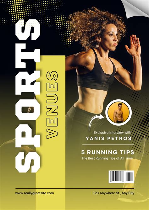Blank Sports Magazine Cover Templates