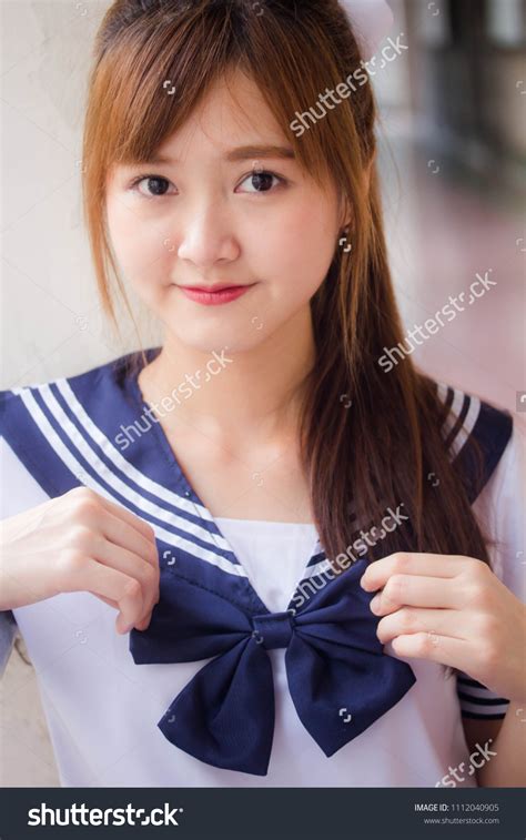 Portrait Thai Teen Beautiful Girl Japanese Stock Photo 1112040905