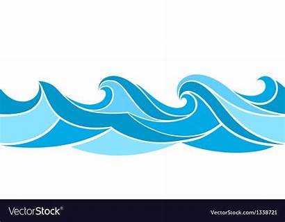 Waves Stylized Mare Vectorstock Onda Disegno Wave