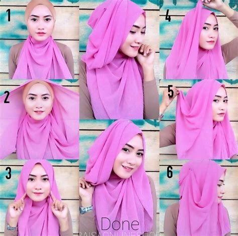 Tutorial Hijab Wisuda Segi Empat Dua Warna Ragam Muslim