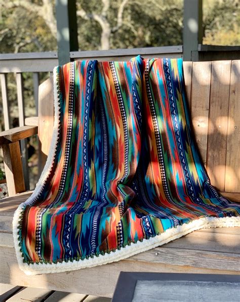 Native American Fleece Blanket Throw Southwest Blanket Etsy