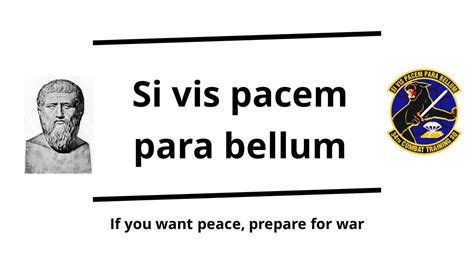 Si Vis Pacem Para Bellum If You Want Peace Prepare For War Latin