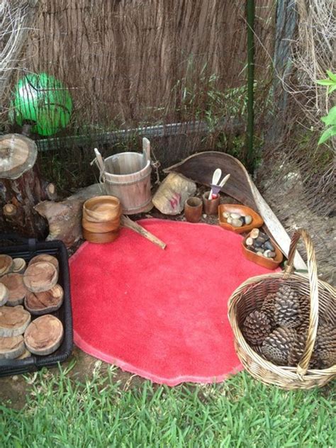 Outdoor Space With Natural Play Materials At Puzzles