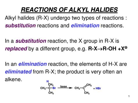 Ppt Reactions Of Alkyl Halides Powerpoint Presentation Free Download