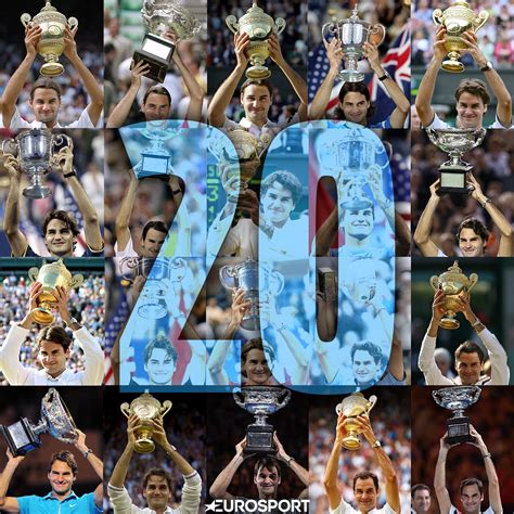Roger Federers 20 Grand Slam Titles In Numbers Eurosport