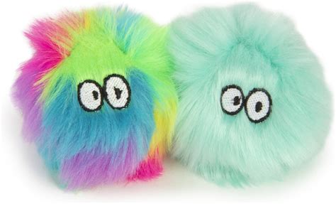 Smartykat Fuzzy Friends Plush Ball Cat Toys 2 Count