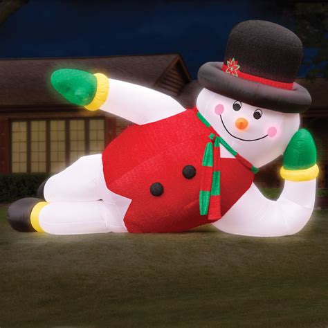 The 20 Inflatable Snowman Hammacher Schlemmer