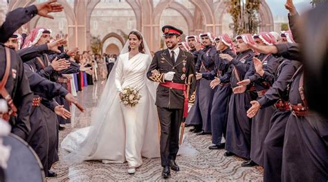 Princess Rajwa Of Jordan Radiates Elegance In Exquisite White Gown For Wedding With Crown Prince