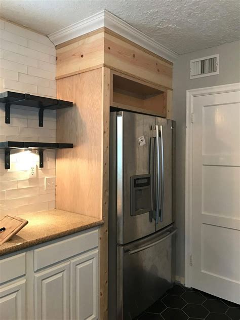 2 thoughts on refrigerator surround cabinets samantha. DIY fridge surround, kitchen renovation, refrigerator ...