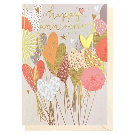 Anniversary Heart And Balloons Card The Dotty House