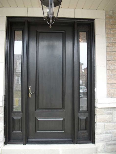 Fiberglass Entry Door With Two Sidelights Glass Designs