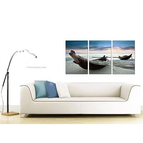 Cheap Beach Boats Canvas Wall Art Set Of Three For Your Living Room