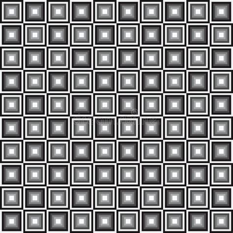 Black And White Checkered Optical Illusion Stock Illustration