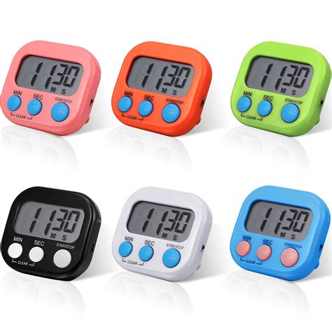 Buy 6 Pieces Digital Kitchen Timer Magnetic Countdown Timer Kitchen