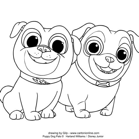 Rolly Puppy Dog Pals Coloring Page Coloring Pages