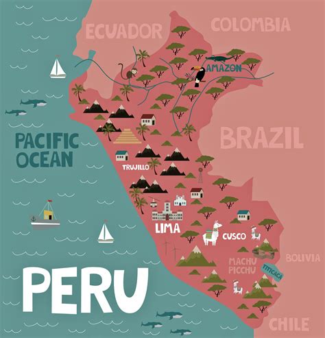Mapa De Atracciones De Perú