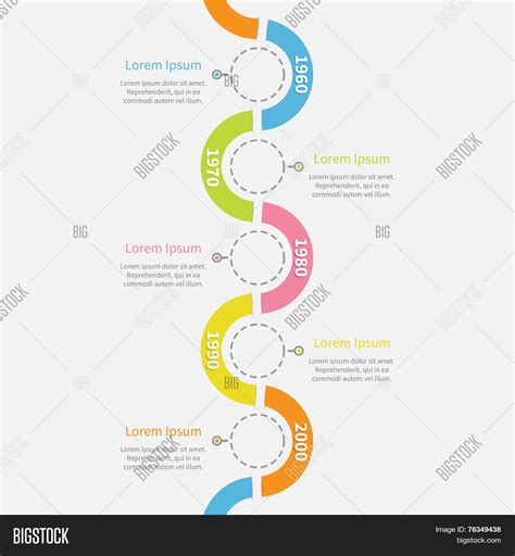 Timeline Vertical Vector And Photo Free Trial Bigstock