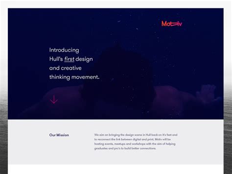 Motiv - One Page Website | One page website, First page, Website hosting