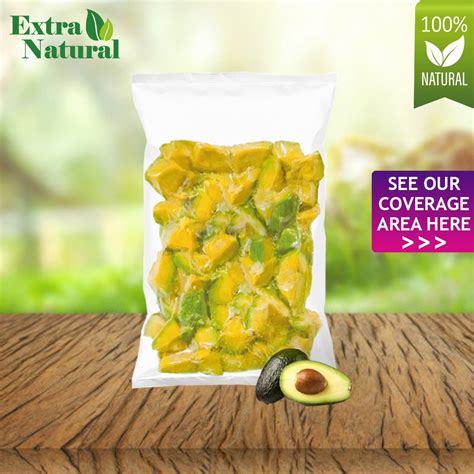 Extra Natural Frozen Avocado Chunk 1kgpack Sold Per Pack — Horeca