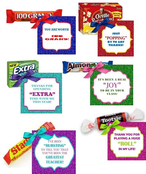 I just learned about it last year and it blew me away! Printable Teacher Appreciation Candy Gift Tags- Glitter ...