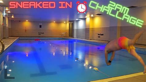Overnight Challenge In Swimming Complex Sneaked In Leisure Centre