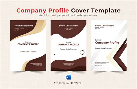 Company Profile Cover Template In Ms Word Download