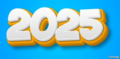 2025 Text Effect And Logo Design Number