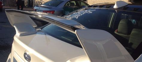 Jsp Carbon Fiber Gurney Flap Fits Subaru Wrx Sti Rear Wing Spoilers