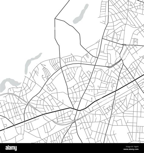 Vector Abstract City Map In Black And White Stock Vector Image And Art