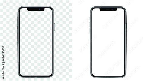 Mobile Iphone Template Phone Mockup Isolated Of Smartphone With Blank