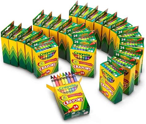 Crayola Crayons Bulk 24 Crayon Packs With 24 Assorted Colors School