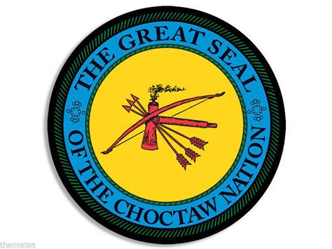 The Great Seal Of The Choctaw Nation 4 Helmet Car Sticker Decal Made