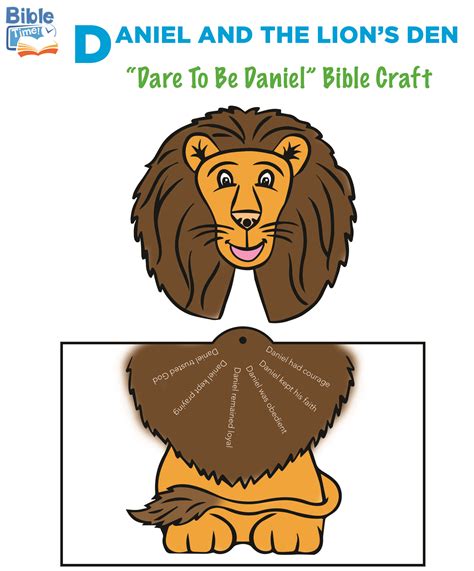 Printable Lesson For Kids On Daniel In The Lions Den Tedy Printable