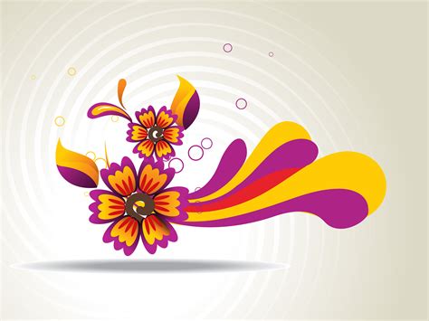 Abstract Flowers Free Vector Art 59804 Free Downloads