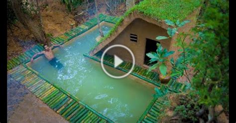 Build The Most Beautiful Bamboo Swimming Pool Around Luxury Villa House