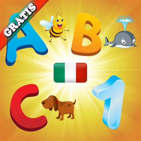 Alfabeto Italiano Per Bambini Ed I Più Piccoli Imparare I Numeri E Le