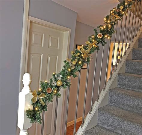 Your Home Online Pre Lit Pre Lit 27m Thick Fireplace Christmas Garland