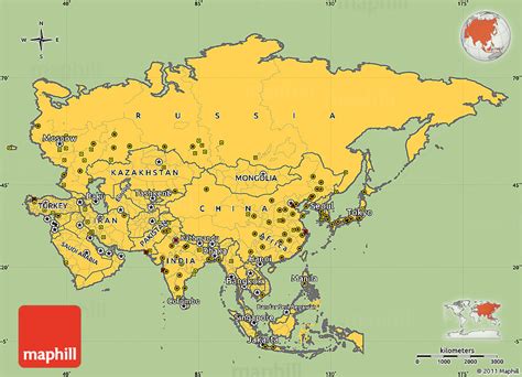 Asia Simple Map ~ Afp Cv