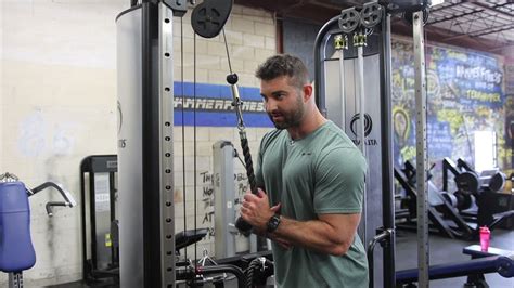 Single Arm Tricep Pushdowns How To YouTube