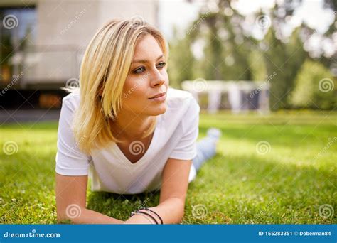 Beautiful Young Woman Smiling At Camera In A Park Outdoors Outdoor Recreation Happy Life