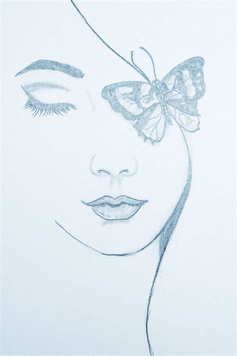 How To Draw Girl With Butterfly How To Draw