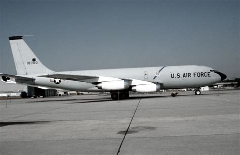 A Right Side View Of A Kc 135 Stratotanker Aircraft Parked On The